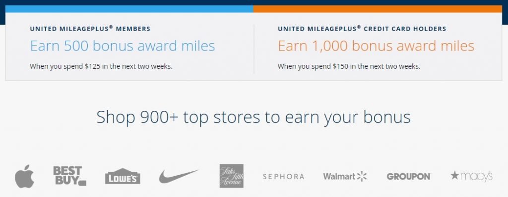Earn United Miles Shopping