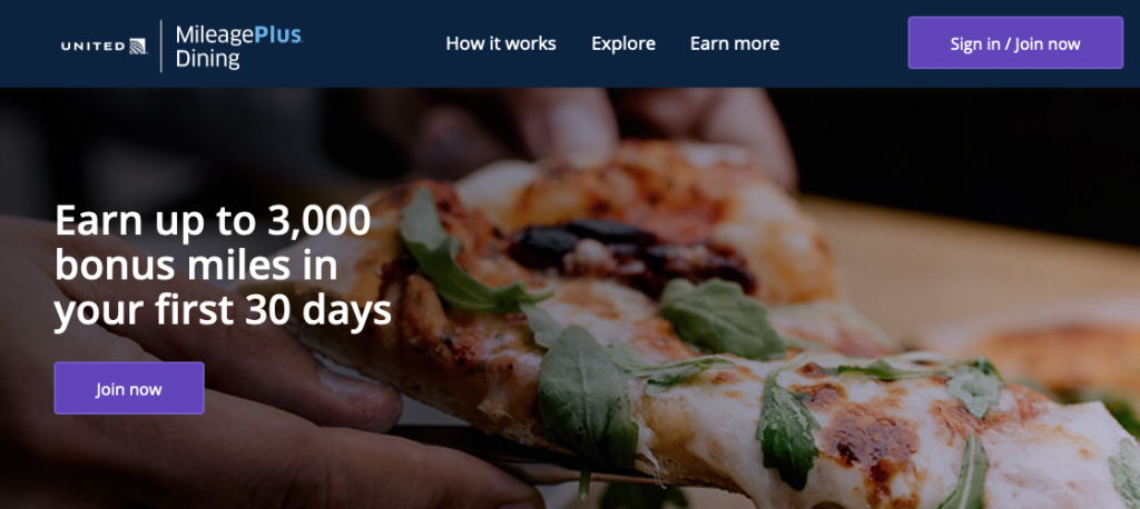 earning united miles with mileageplus dining